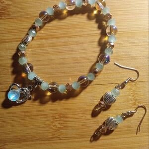 Gold Charm Bracelet with Gemstones